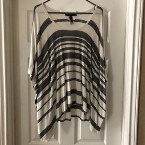 BCBG Lucilla Scoop Neck Poncho Blouse Top  XS/S